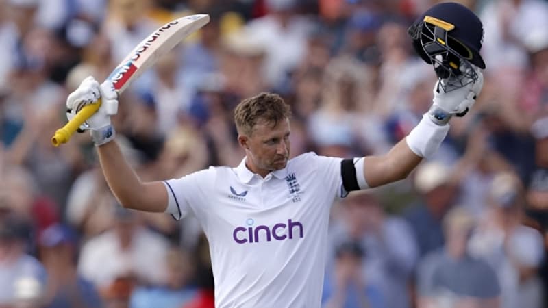 <strong>Joe Root breaks eight-year drought with Ashes century as England declare on day one</strong>